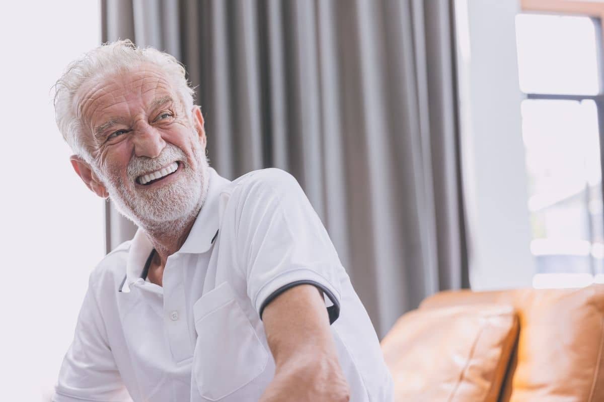 Dentures man smiling