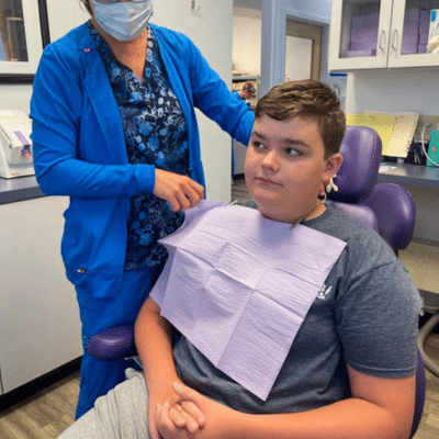 Child at dental check-up appointment showing benefits of early dental care for children Child at dental check-up appointment at anthony martin dentistry, representing benefits of early dental care for children
